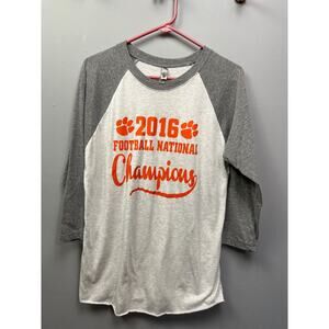 2016 Clemson Tigers National Champion Shirt Womens Medium Raglan‎